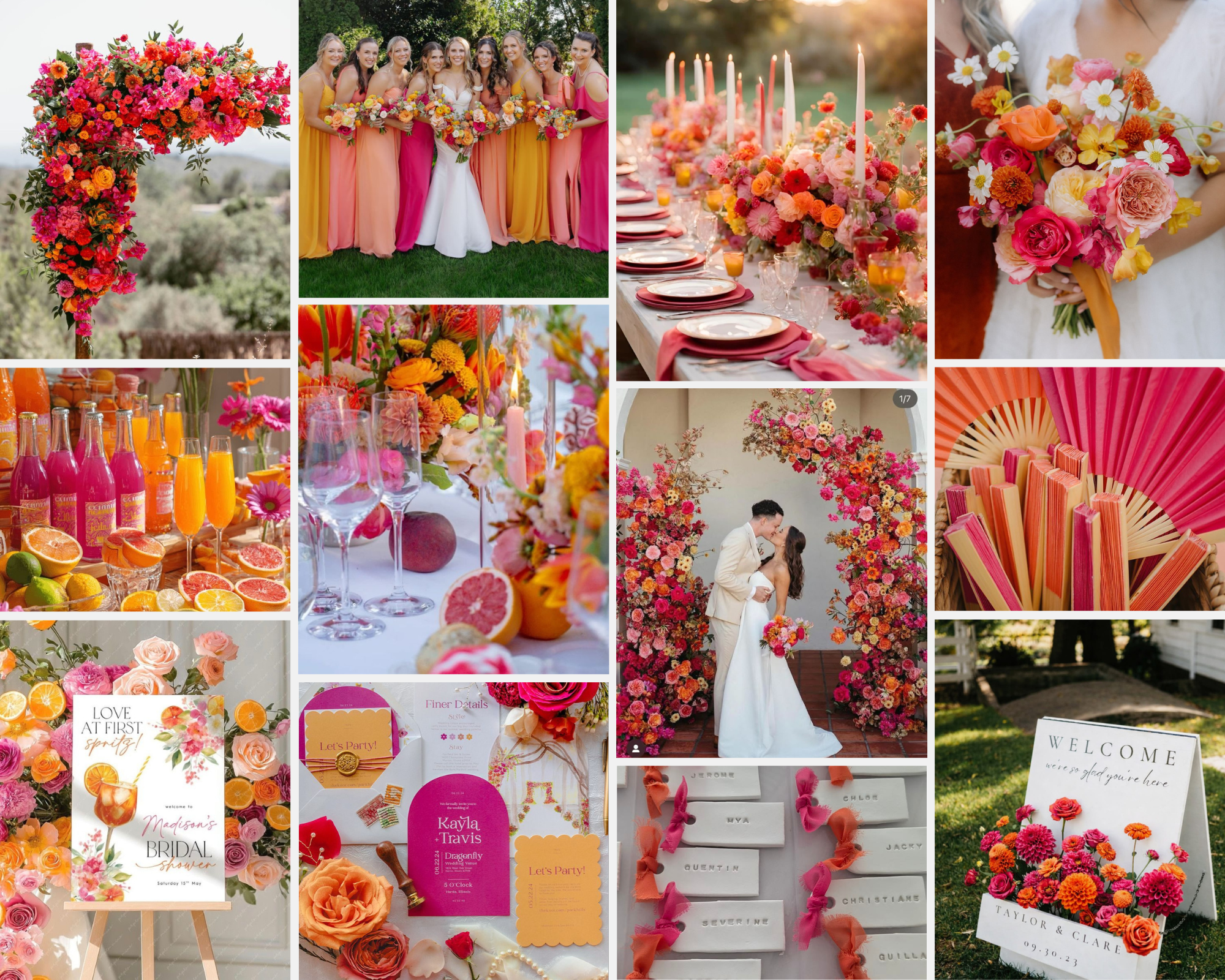 moodboard matrimonio estivo, moodboard summer wedding