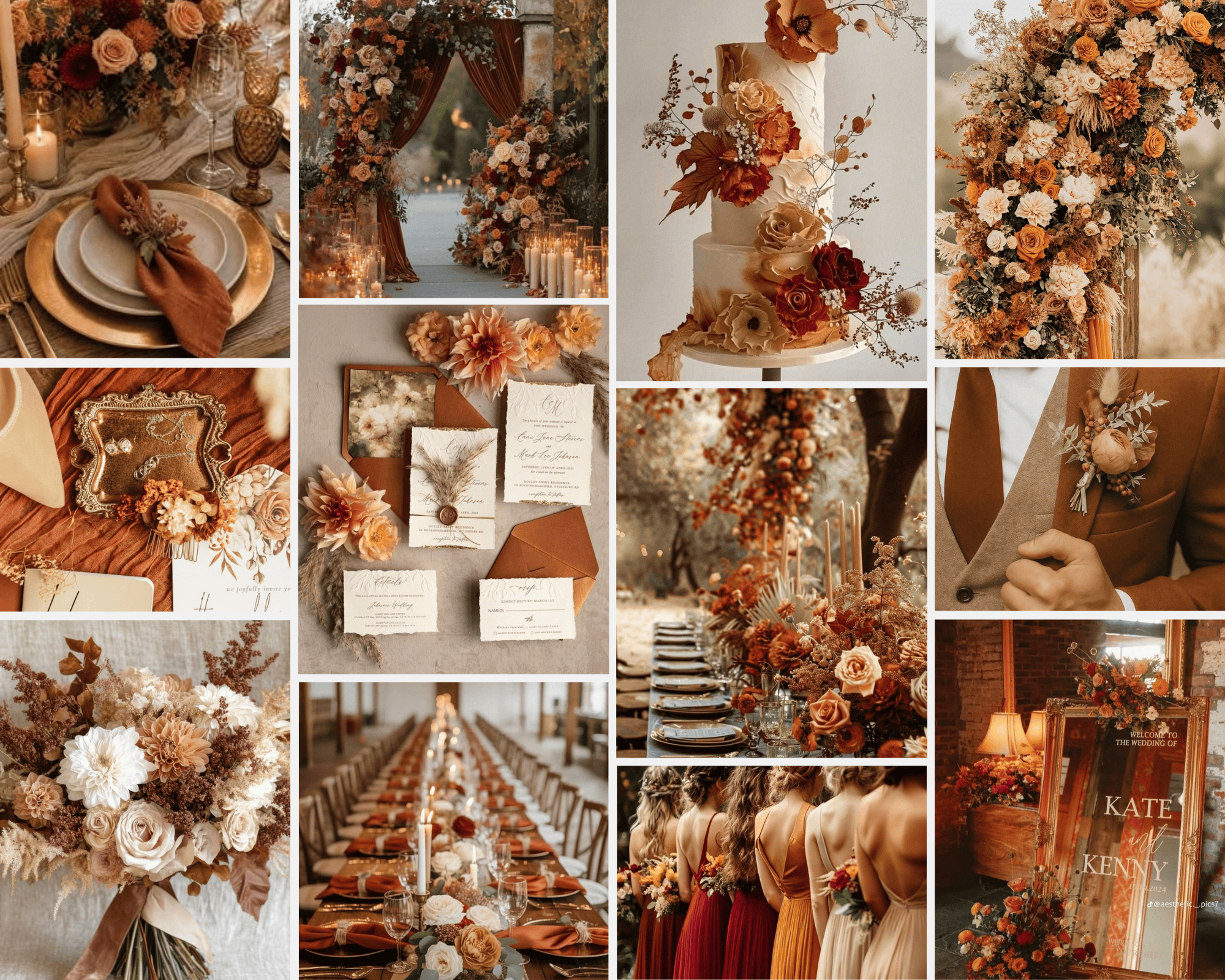 autumn wedding moodboard
